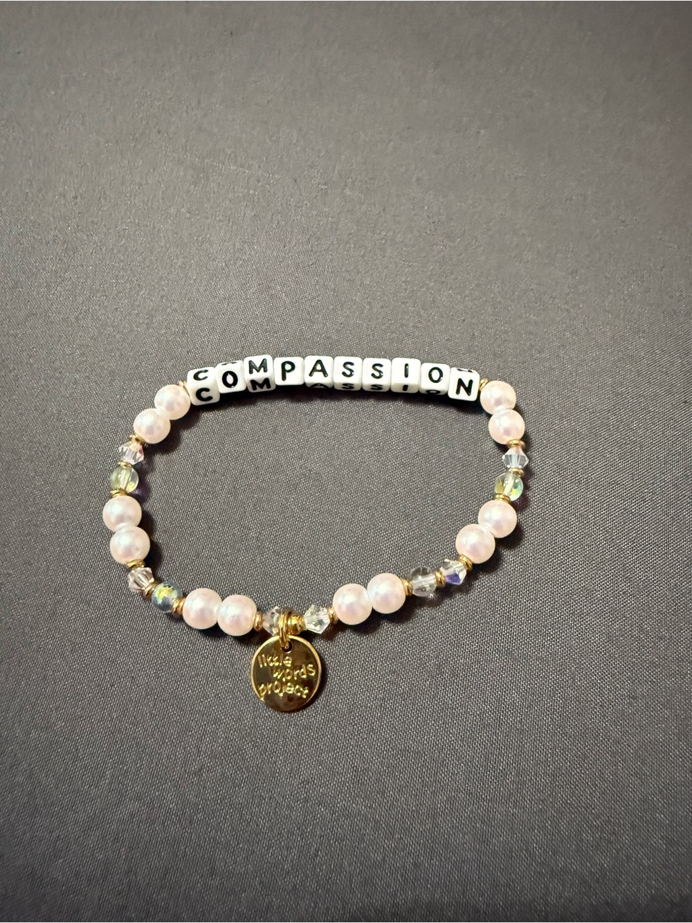 Compassion Pearl beaded little words project